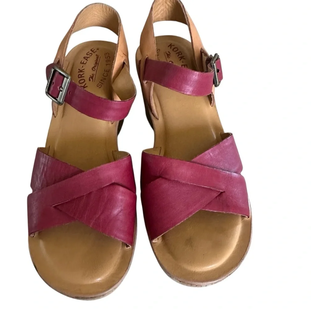 Kork-Ease Women's dark pink /berry Cork Platform Sandals